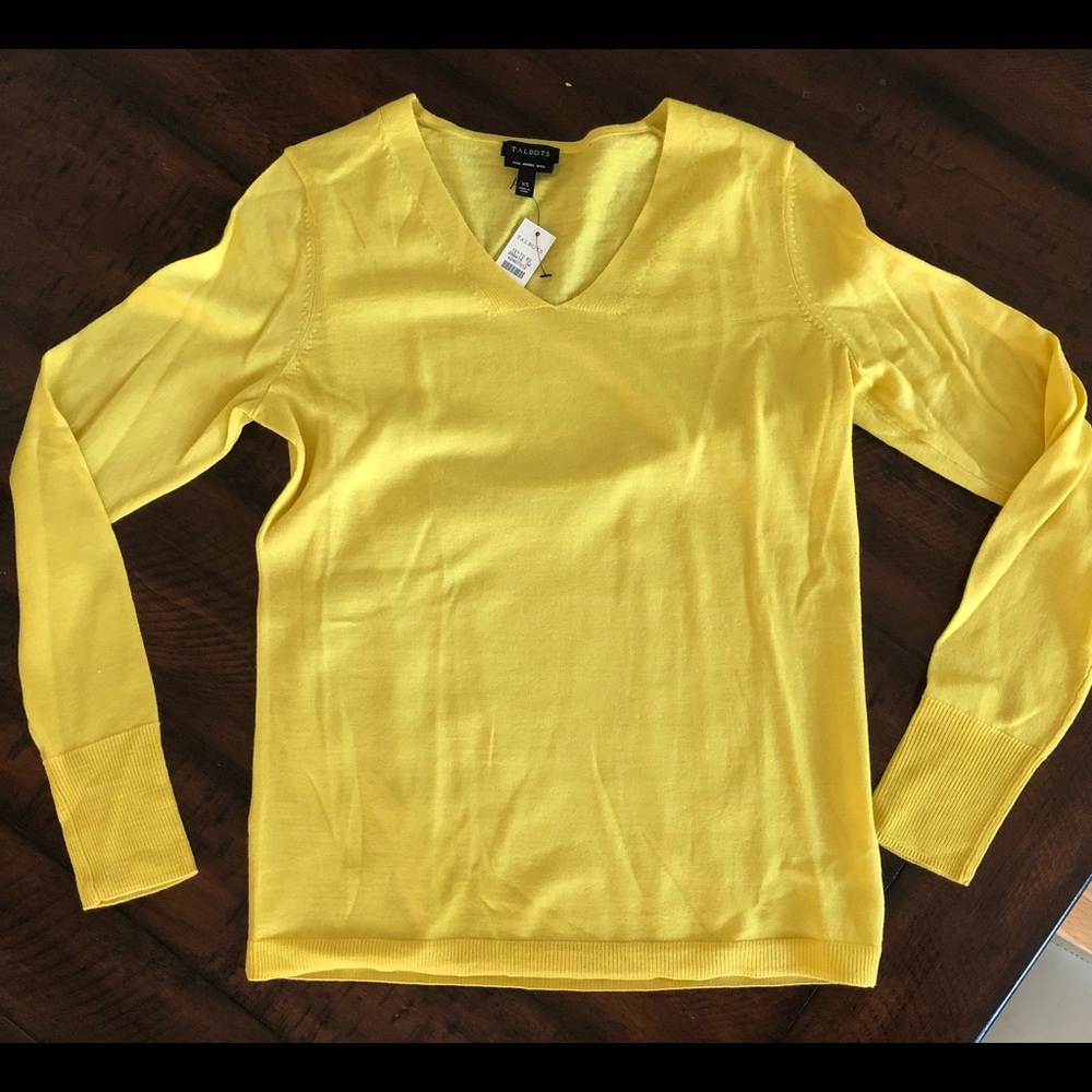 Talbots xs v-neck merino wool shirt